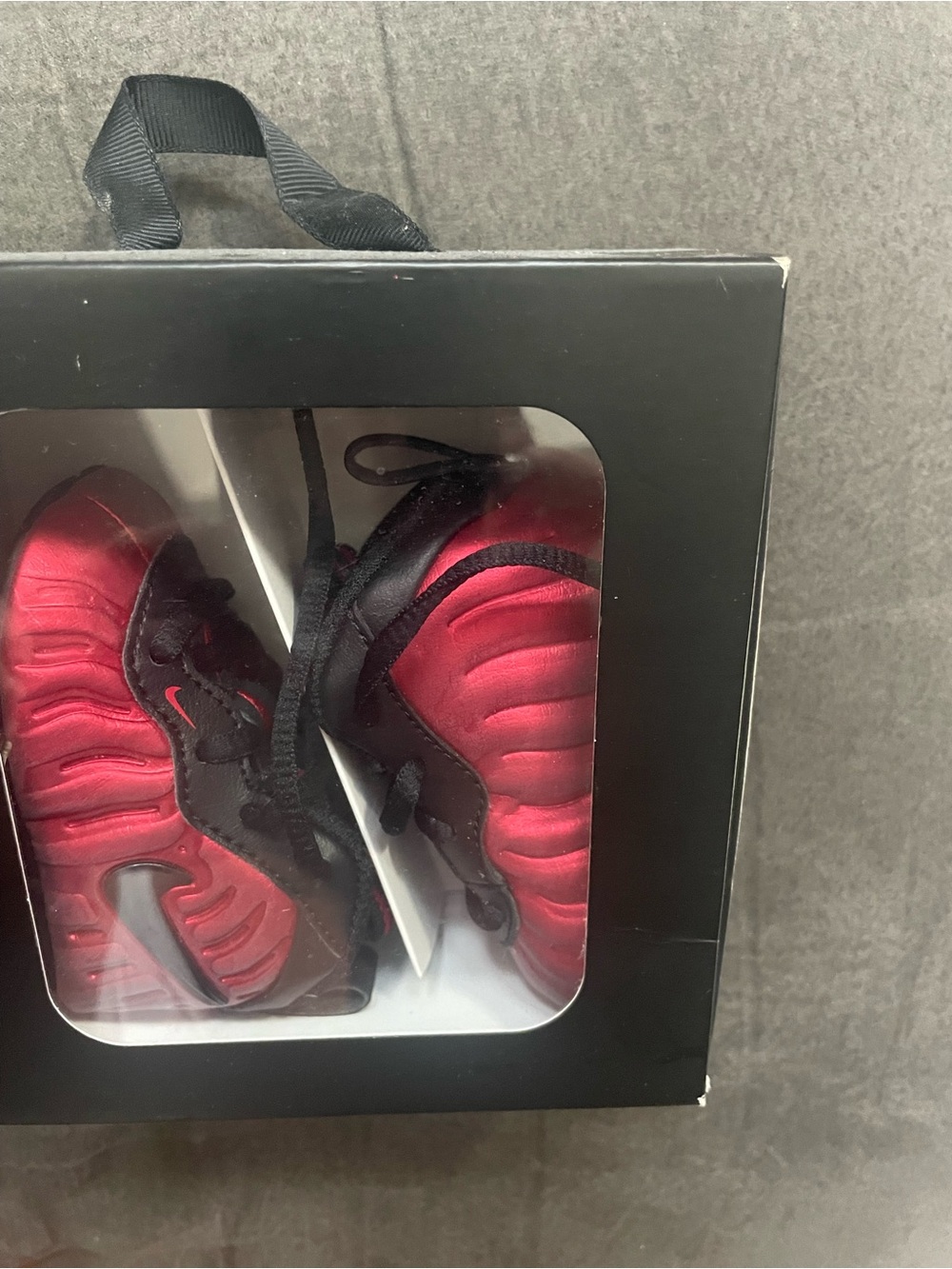 Nike Kids Red and Black Foam-Look Sneakers